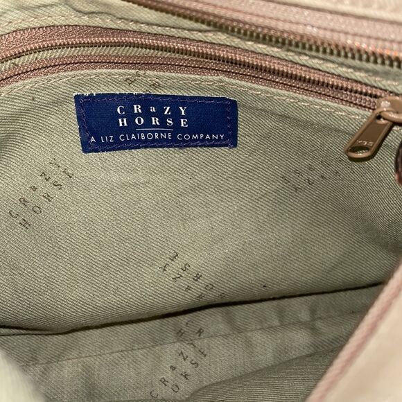Crazy Horse |A Liz Claiborne Co.| Vintage Canvas & Leather 90’s Shoulder Bag - Picture 13 of 13